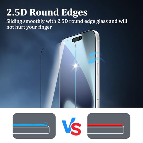 2 Pack Screen Protector for iPhone 17 Pro Max - size: iPhone 17 Pro Max 2PCS