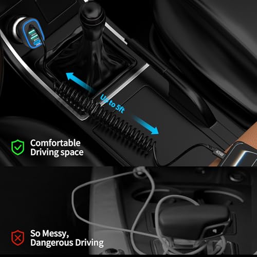 90W USB C Super Fast Car Charger for iPhone 18 Pro Max/Duo/17/Android Phone