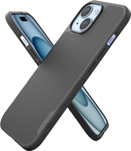 Smartish iPhone 15 MagSafe Case, Gripmunk, Slim Magnetic Grip Case, Black | Thin, Protective, Grippy Texture with Microfiber-Lined Interior, Drop-Tested from 6 Feet, Raised Edges for Screen & Camera - color: Black Tie Affair (MagSafe), size: iPhone 15