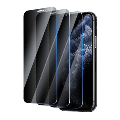 Privacy Screen Protector for iPhone 11 Pro/X/Xs 5.8 Inch 3 Pack, Tempered Glass Film Anti-spy Scratch Resistant 9H Hardness Case Friendly - size: iPhone 11 Pro/X/Xs