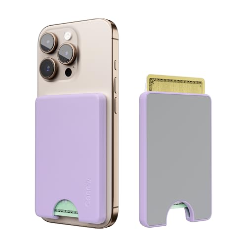 Casely MagWallet | Light Purple | Slim Wallet Card Holder | Compatible with MagSafe | Soft-Touch Hard Silicone | Holds Up to 3 Cards - color: Light Purple