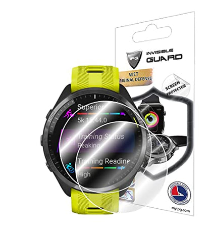 IPG for Garmin Forerunner 965 Hydrogel Screen Protector (2 Units) Invisible HD Clear Film Anti Scratch Guard-Smooth/Self-Healing/Bubble for Forerunner965 - size: Forerunner 965