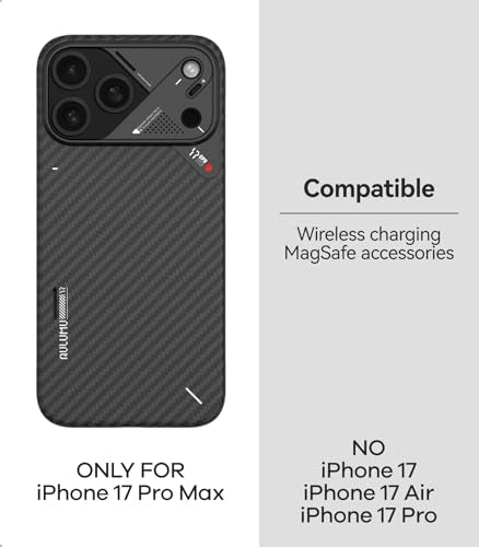 Aulumu A17 Aramid Fiber iPhone 17 Pro Max Case | 1500D Ultra Slim Woven | CoolHyper Real Cooling | Compatible with MagSafe - size: iPhone 17 Pro Max