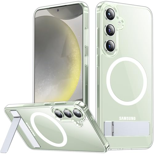 SPIDERCASE Magnetic for Samsung Galaxy S24 Plus Case, [3 Stand Ways][ Military Grade Drop Protection] with Invisible Stand Shockproof Slim Case for Samsung Galaxy S24 Plus 6.7", Clear - color: Clear, size: S24 Plus