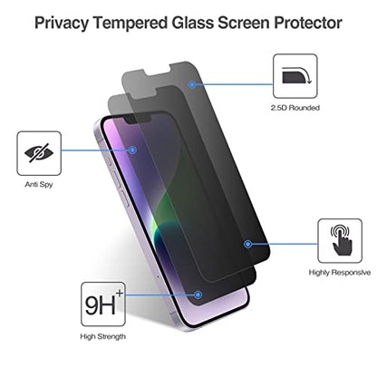 ProCase 2-Pack Privacy Screen Protector for iPhone 14 Plus & 13 Pro Max - color: Privacy