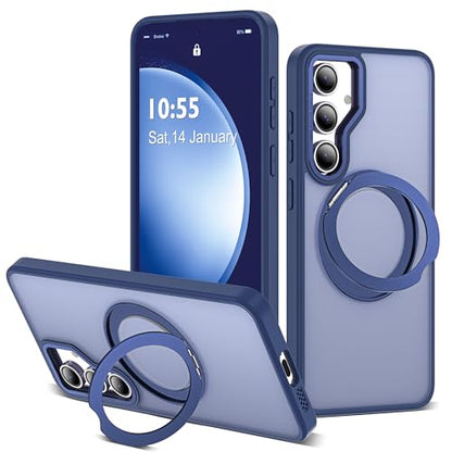for Samsung Galaxy S23 FE Case with 360° Spin Stand,Blue | 360° Spin Magnetic Ring Stand,Compatible with Magsafe,Military Protection Phone Case - color: Blue, size: Samsung Galaxy S23 FE