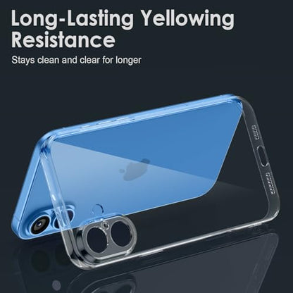 Shamo's Clear TPU Case for iPhone 16 Plus – with Camera Protection, Ultra Slim, Shockproof, Anti-Yellowing, Scratch-Resistant, Wireless Charging Compatible, Enhanced Grip (for iPhone 16 Plus) - size: For iPhone 16 Plus