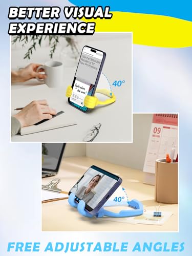 Christmas Stocking Stuffers for Kids Teens Girls Boys Thumbs Up Phone Stand - color: Macaron Blue+Yellow
