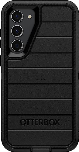 OtterBox Galaxy S23+ (Only) - Defender Series Case - Black, Rugged & Durable - with Port Protection - Includes Holster Clip Kickstand - Microbial Defense Protection - Non-Retail Packaging - color: Black
