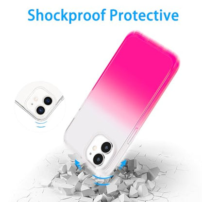 JJGoo Compatible with iPhone 12 Case & iPhone 12 Pro Case Clear Soft Transparent Shockproof Protective Slim Thin Bumper Phone Cover for 12 and 12 Pro - 6.1 inch, Pink Gradient - color: Gradient Pink