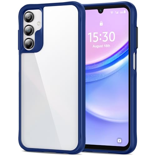 HOOMIL Case for Samsung Galaxy A15, Non-Yellowing, Drop Protection, Anti-Scratch Transparent Hard Back Phone Cover - Blue - color: Blue, size: A15 5G