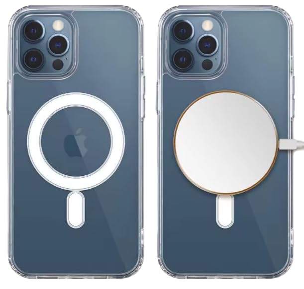 Compatible with iPhone 17: Magnetic Transparent Phone Cases - Slim Anti Yellowing, Drop Protection and Shockproof Protective Cell Phone Cover (Clear) (Compatible with iPhone 17)