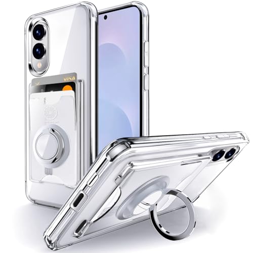 Shields Up for Samsung Galaxy S25 Edge Case, Galaxy S25 Edge Case, Minimalist Wallet Case with Card Holder & Ring Kickstand/Stand, Slim Protective Shockproof Cover for Samsung S25 Edge - Clear - color: Clear, size: Galaxy S25 Edge