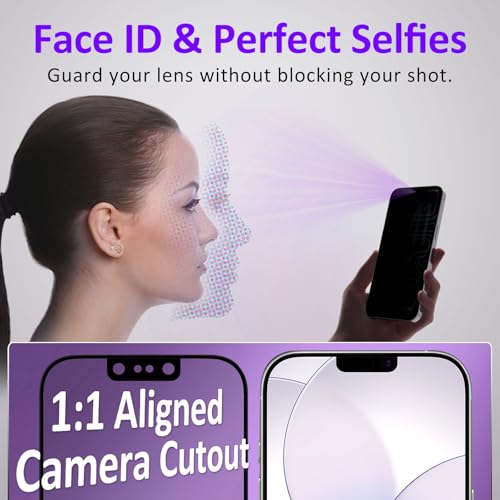 2 Pack 360° Privacy Screen for iPhone 17e/16e/14/13,Easy Install - size: 17e/16e/14/13/13 Pro