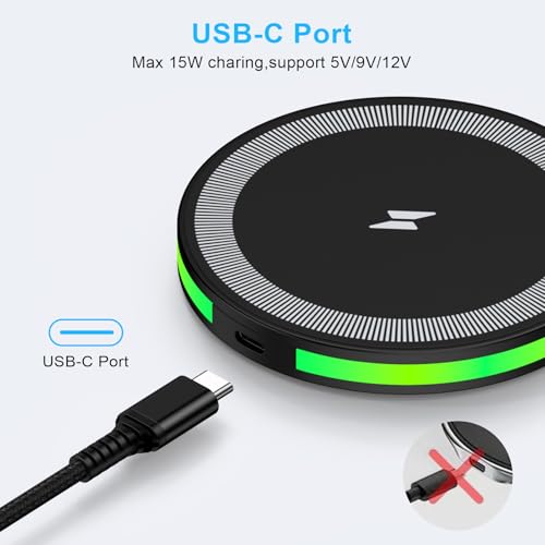 Wireless Charger Samsung Fast Wireless Charging Pads Cell Phone Wireless Chargers Cargador inalámbrico para 2 Pack for Android Samsung Galaxy S26 S25 Ultra S24 S23 S22, iPhone 17 Pro Max Air 17 16 15