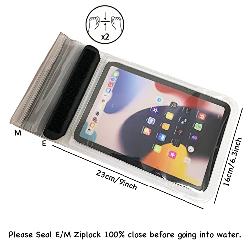 Waterproof Ebook Reader Case Holder Tablet Cover Bag eReader Dry Pouch for Amazon Kindle Paperwhite Oasis Fire 7 Nook Kobo iPad mini Samsung Tab Google Nexus Up to 8.5” (Pink) - color: Pink
