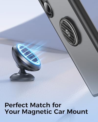 SYNCWIRE Adhesive Phone Ring Holder, Cell Phone Grip, iPhone Ring Stand - color: Carbon Fiber Black, size: 1 Pack