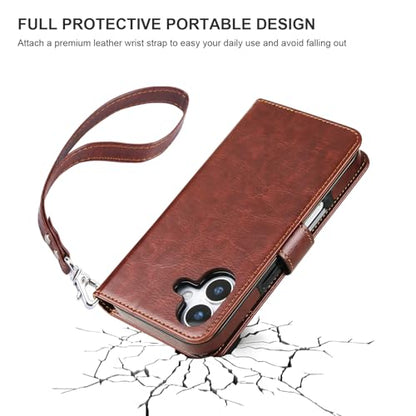 Bocasal for MagSafe Wallet Case Card Holder for iPhone 17, Brown - color: Brown for MagSafe
