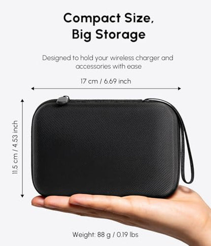 HICOBER Travel Case for 3-in-1 Charging Station, Case Only, Black - color: Matte Black