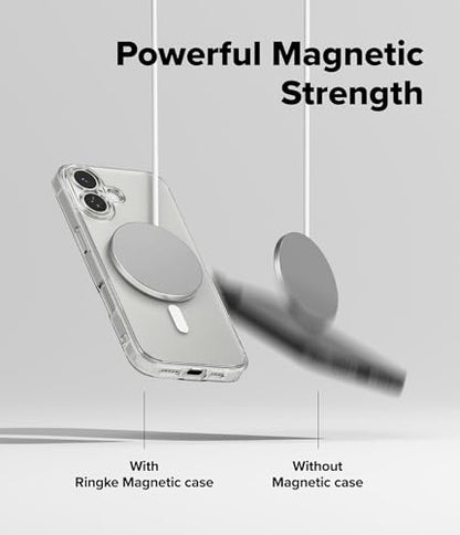 Ringke for iPhone 17 Case [Fusion Magnetic Matte Clear] | Compatible with MagSafe, Oil & Dirt Resistant, Anti-Fingerprint Technology Prevents Oily Smudges, Feels Velvety Soft - size: iPhone 17