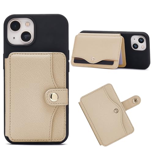 M-PlateauPhone Wallet Stick on with Sticky Adhesive for Phone - color: Khaki