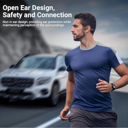 Bluetooth 6.0 Bone Conduction Sports Headphones: Open-Ear Design, IPX5 Waterproof, 10-Hour Playtime - Perfect for Running