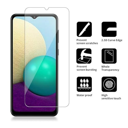 4 Pack Glass Screen Protector Compatible for Samsung Galaxy A02 / A02s / SM-A022F / SM-A025U [9H Hardness]-HD Screen Tempered Glass, Scratch Resistant,Easy Install [Case Friendly] - size: Galaxy A02 / A02s