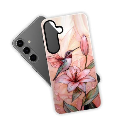 Compatible with Samsung Galaxy S26 Case,Glossy Case All-Round Protection Shockproof Anti-Scratches TPU Cover,Cases for Man Woman-Blooming Pink Rose Bird - color: Blooming Pink Rose Bird, size: Galaxy S26