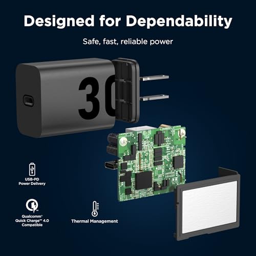 Motorola TurboPower 30 Charger with 1m USB-C to USB-C Cable - size: 30W