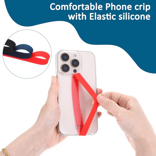 Mabor 3Pcs Reusable Silicone Phone Strap Grip Holder