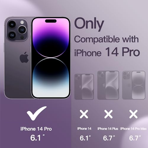 JETech Silicone Case for iPhone 14 Pro, Deep Purple | Silky Soft Touch, Shockproof Protection, Scratch Resistant, Microfiber Lining - color: Deep Purple, size: iPhone 14 Pro