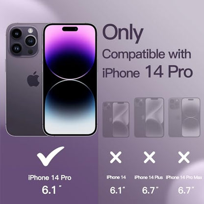 JETech Silicone Case for iPhone 14 Pro, Deep Purple | Silky Soft Touch, Shockproof Protection, Scratch Resistant, Microfiber Lining - color: Deep Purple, size: iPhone 14 Pro