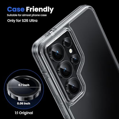 WSKEN for Samsung Galaxy S26 Ultra Camera Lens Protector - Ultra Thin - color: Black
