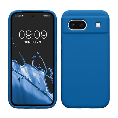 kwmobile Case Compatible with Google Pixel 8a Case - TPU Silicone Phone Cover with Soft Finish - Blue Reef - color: Blue Reef, size: Pixel 8a