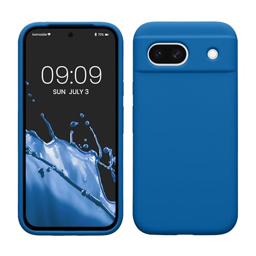 kwmobile Case Compatible with Google Pixel 8a Case - TPU Silicone Phone Cover with Soft Finish - Blue Reef - color: Blue Reef, size: Pixel 8a