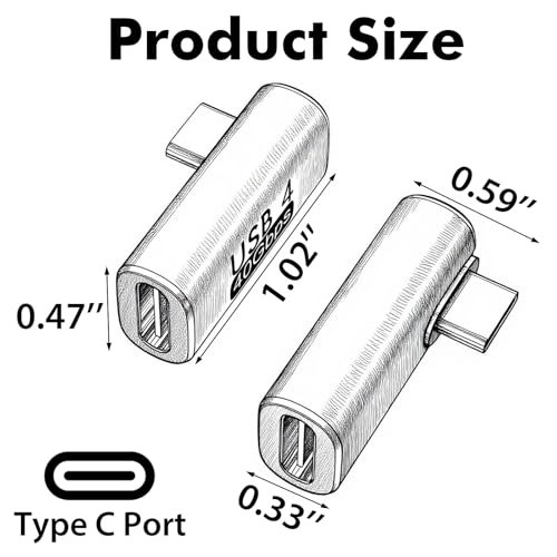 Cyberguys! USB C Right Angle Adapter PD 240W for Thunderbolt 4/3, 2-Pack - style: Angle-Vertical