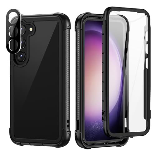 seacosmo Designed for Samsung Galaxy S23+ Plus Case, Full Body Shockproof Cover, with Built-in Screen Protector Slim Fit Protective Case for S23 Plus 6.6", Black - color: Black, size: Galaxy S23 Plus 6.6"