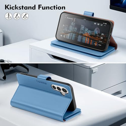 Shieldtop Compatible with Samsung Galaxy S26 Wallet Case with Card Holder,Women Men RFID Blocking PU Leather Flip TPU Protective Cover Credit Card Slots,Phone Case for S26,Light Blue - color: Light Blue, size: Samsung Galaxy S26 - 6.3"