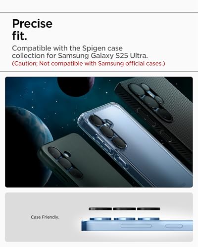 Spigen Camera Lens Protector for Galaxy S25 Ultra - Black [2 Pack]