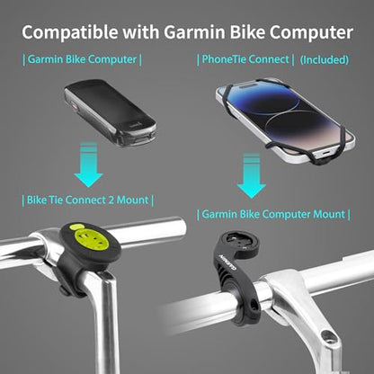 Bone Bike Tie Connect Kit 2 - Magnetic, Quick Release Bike Phone Stem Mount