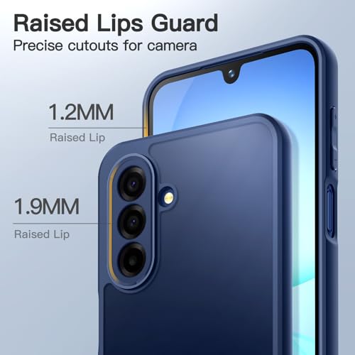 JETech Matte Case for Samsung Galaxy A17, Blue | Military-Grade Protection, Frosted Matte Back, Anti-Fingerprint Finish, Shockproof Design - color: Blue