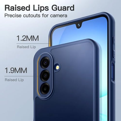 JETech Matte Case for Samsung Galaxy A17, Blue | Military-Grade Protection, Frosted Matte Back, Anti-Fingerprint Finish, Shockproof Design - color: Blue