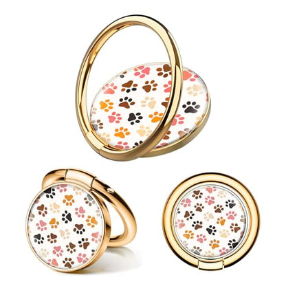 Cell Phone Ring Holder, Cute Phone Ring Grip Stand, 360°Rotation Funny Metal Kickstand Finger Grip Cute Dog Paws - color: Cute Dog Paws