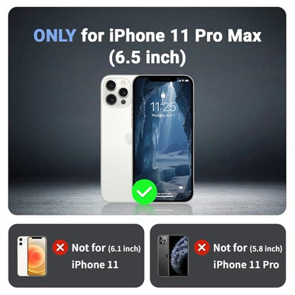 jaroco Magnetic for iPhone 11 Pro Max Case Heavy Duty Protection Deep Blue | Compatible with MagSafe,Military Grade Drop Protection,Translucent Matte,Non-Slip,Shockproof 2-Layer Durable Bumper Case - color: Deep Blue, size: iPhone 11 Pro Max