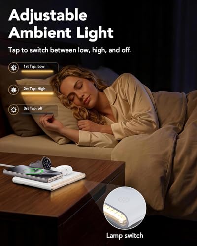 3 in 1 Wireless Foldable Charging Station for Google Pixel Watch 5 4 - color: White