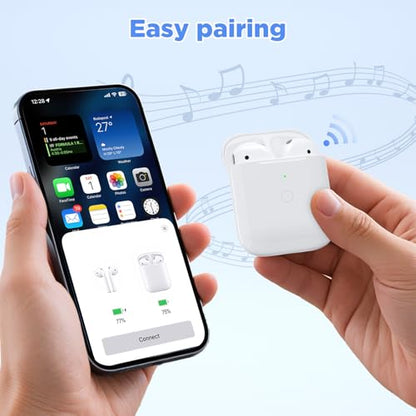 Charging Case for AirPods 1st/2nd Generation, Replacement Charger Case for Airpod 1st/2nd Generation Built-in 450 mAh Battery, Charging Case Support Wireless & Wired -No Earbuds | Airpod 1st/2nd Generation Built-in 450 mAh Battery, Charging Case Support W