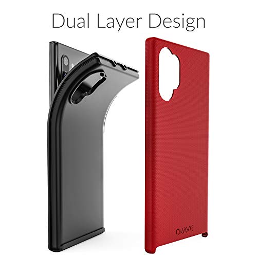 Crave for Galaxy Note 10 Plus Case, Shockproof Protection Dual Layer Case for Samsung Galaxy Note 10 Plus (6.8 inch) - Red - color: Red