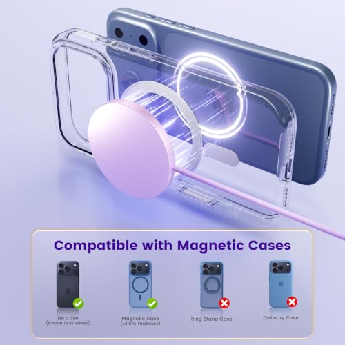 MagSafe 25W Wireless Charger for Apple Magnetic Fast Charging Pad - color: Light Violet
