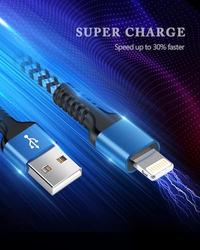 Short iPhone Charger Cord, 1FT/2Pcs USB A to Lightning Cable Fast Charging - size: 1FT