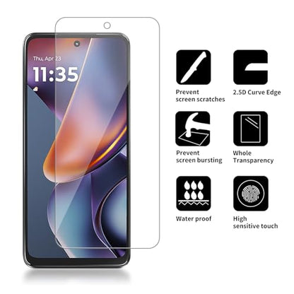 4 Pack Glass Screen Protector Compatible for Motorola Moto G 5G (2026/2025) / XT2613 / XT2513 [9H Hardness]-HD Screen Tempered Glass, Scratch Resistant,Easy Install [Case Friendly] - size: Moto G (2026/2025)